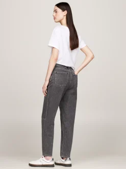 Jeansy*Tommy Hilfiger Jeansy Mom Fit Z Bardzo Wysokim Stanem DENIM BLACK