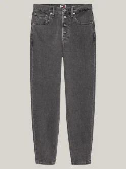 Jeansy*Tommy Hilfiger Jeansy Mom Fit Z Bardzo Wysokim Stanem DENIM BLACK