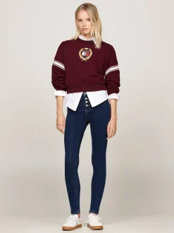 Jeansy*Tommy Hilfiger Jeansy Nora O Wąskim Kroju Ze średnim Stanem DENIM DARK