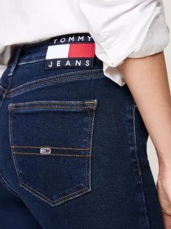 Jeansy*Tommy Hilfiger Jeansy Nora O Wąskim Kroju Ze średnim Stanem DENIM DARK