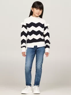 Jeansy*Tommy Hilfiger Jeansy Nora Z Efektem Wyblaknięcia MID BLUE