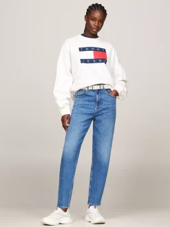 Jeansy*Tommy Hilfiger Jeansy O Kroju Mom Fit Z Ultrawysokim Stanem DENIM MEDIUM