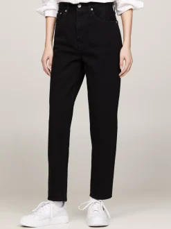 Jeansy*Tommy Hilfiger Jeansy O Kroju Mom Fit Ze Zwężanymi Nogawkami DENIM BLACK