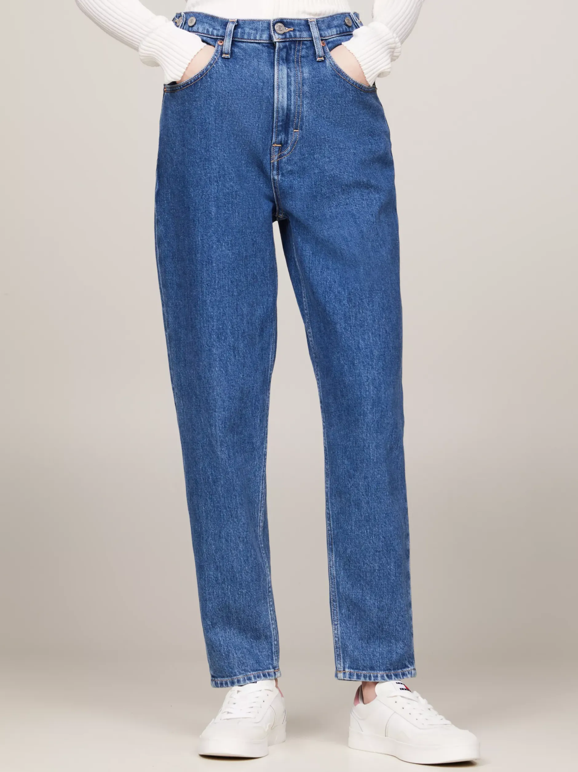 Jeansy*Tommy Hilfiger Jeansy O Kroju Mom Z Bardzo Wysokim Stanem DENIM MEDIUM