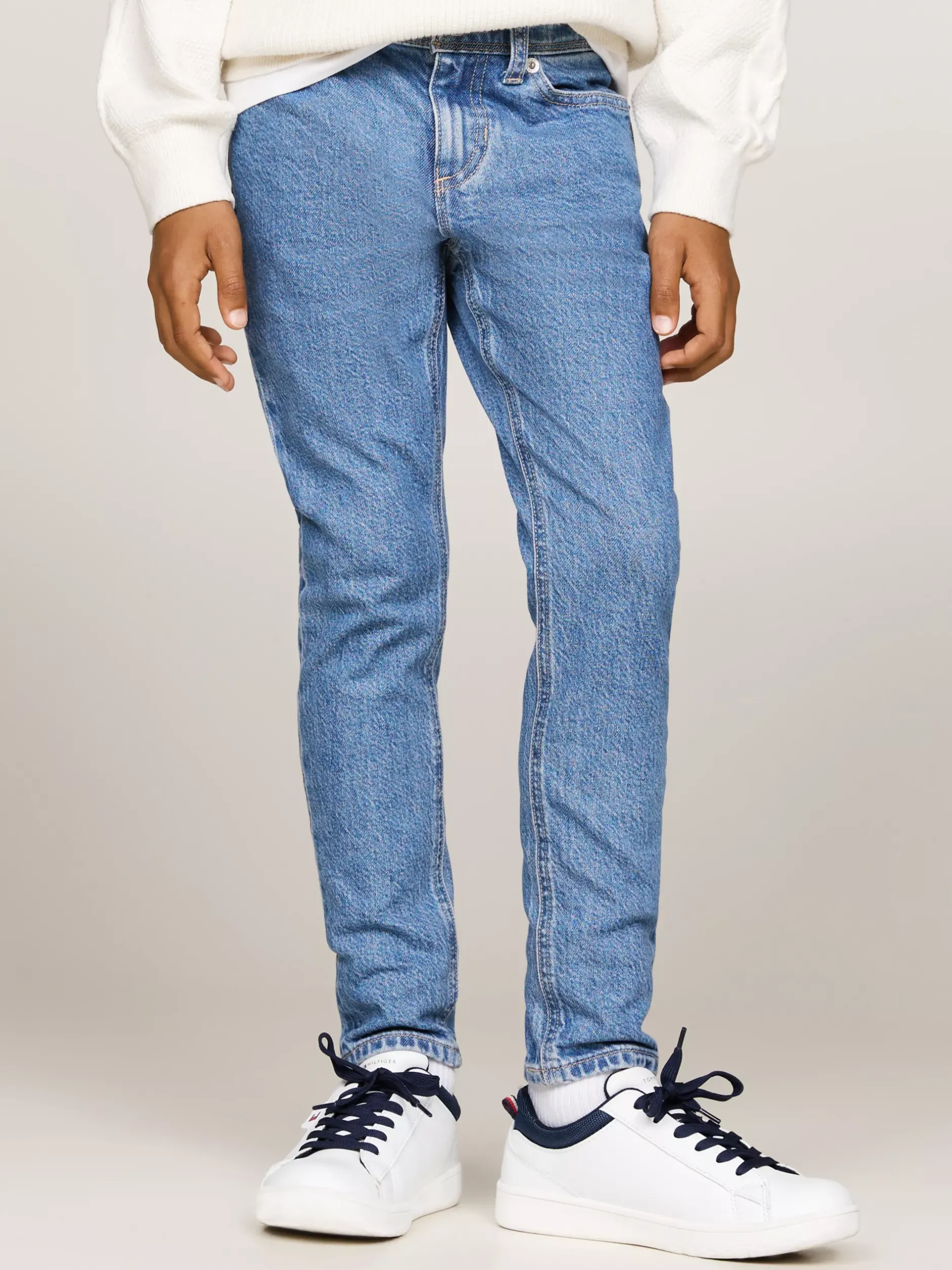 Jeansy*Tommy Hilfiger Jeansy O Wąskim Kroju W Klasycznym Kolorze MIDSALTPEPPER