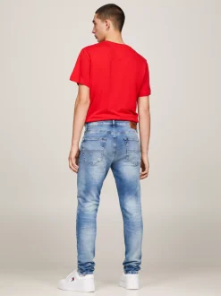 Jeansy*Tommy Hilfiger Jeansy O Wąskim Kroju Ze Zwężanymi Nogawkami WILSON LIGHT BLUE STRETCH