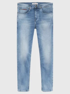 Jeansy*Tommy Hilfiger Jeansy O Wąskim Kroju Ze Zwężanymi Nogawkami WILSON LIGHT BLUE STRETCH