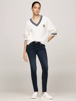 Jeansy*Tommy Hilfiger Jeansy Sophie O Obcisłym Kroju Z Niskim Stanem DENIM DARK
