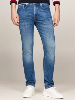 Jeansy*Tommy Hilfiger Jeansy TH Flex Bleecker O Wąskim Kroju CROSS BLUE