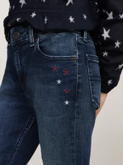 Jeansy*Tommy Hilfiger Jeansy Z Rozszerzanymi Nogawkami I Gwiazdkami BLUE / BLACK