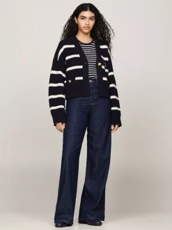 Jeansy*Tommy Hilfiger Jeansy Z Szeroką Nogawką I Wypukłymi Szwami INDIGO DENIM