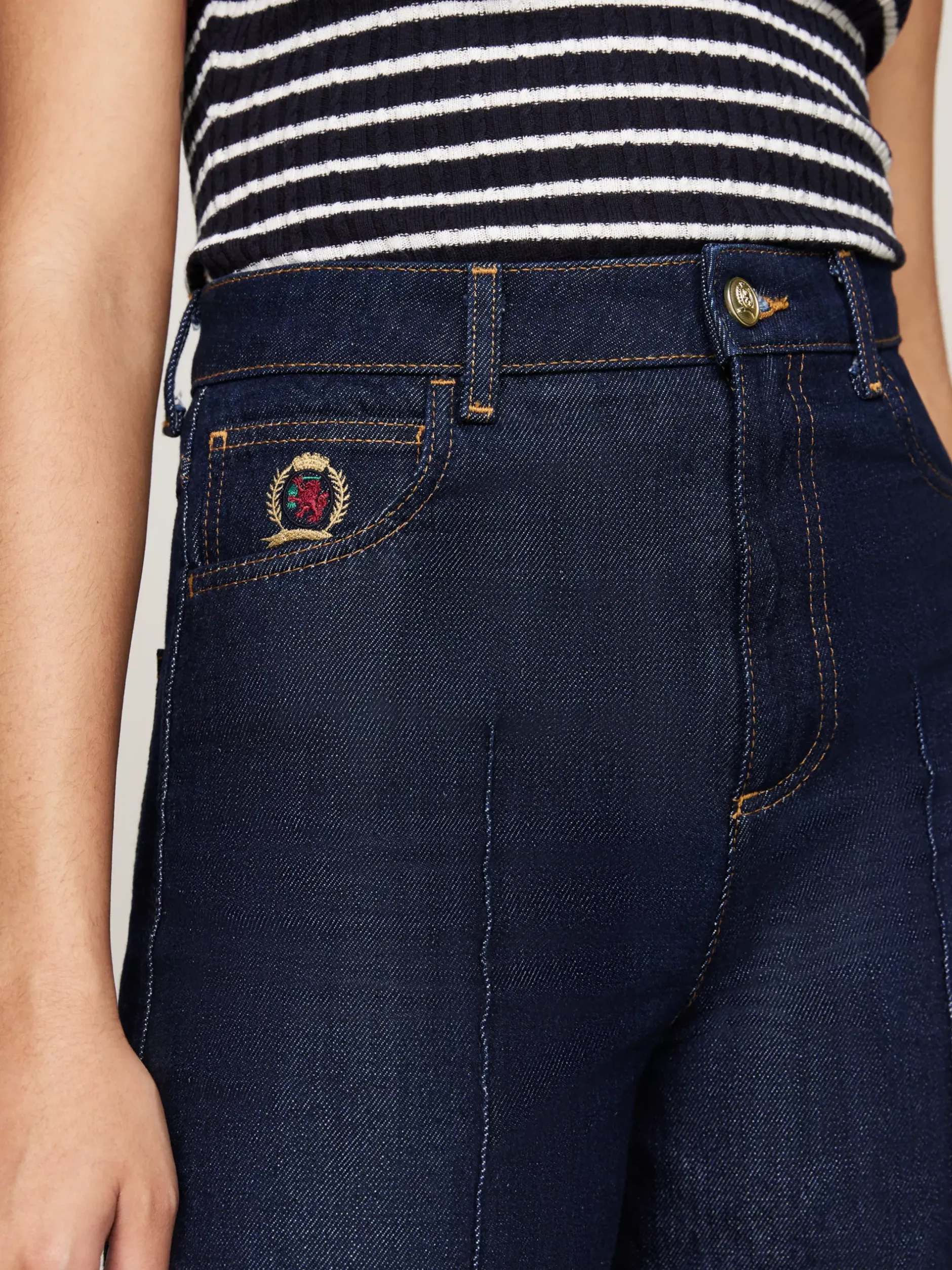 Jeansy*Tommy Hilfiger Jeansy Z Szeroką Nogawką I Wypukłymi Szwami INDIGO DENIM