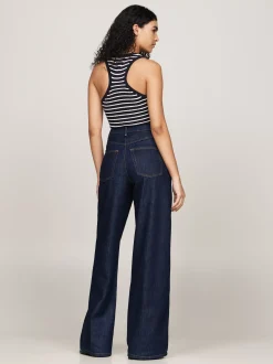 Jeansy*Tommy Hilfiger Jeansy Z Szeroką Nogawką I Wypukłymi Szwami INDIGO DENIM