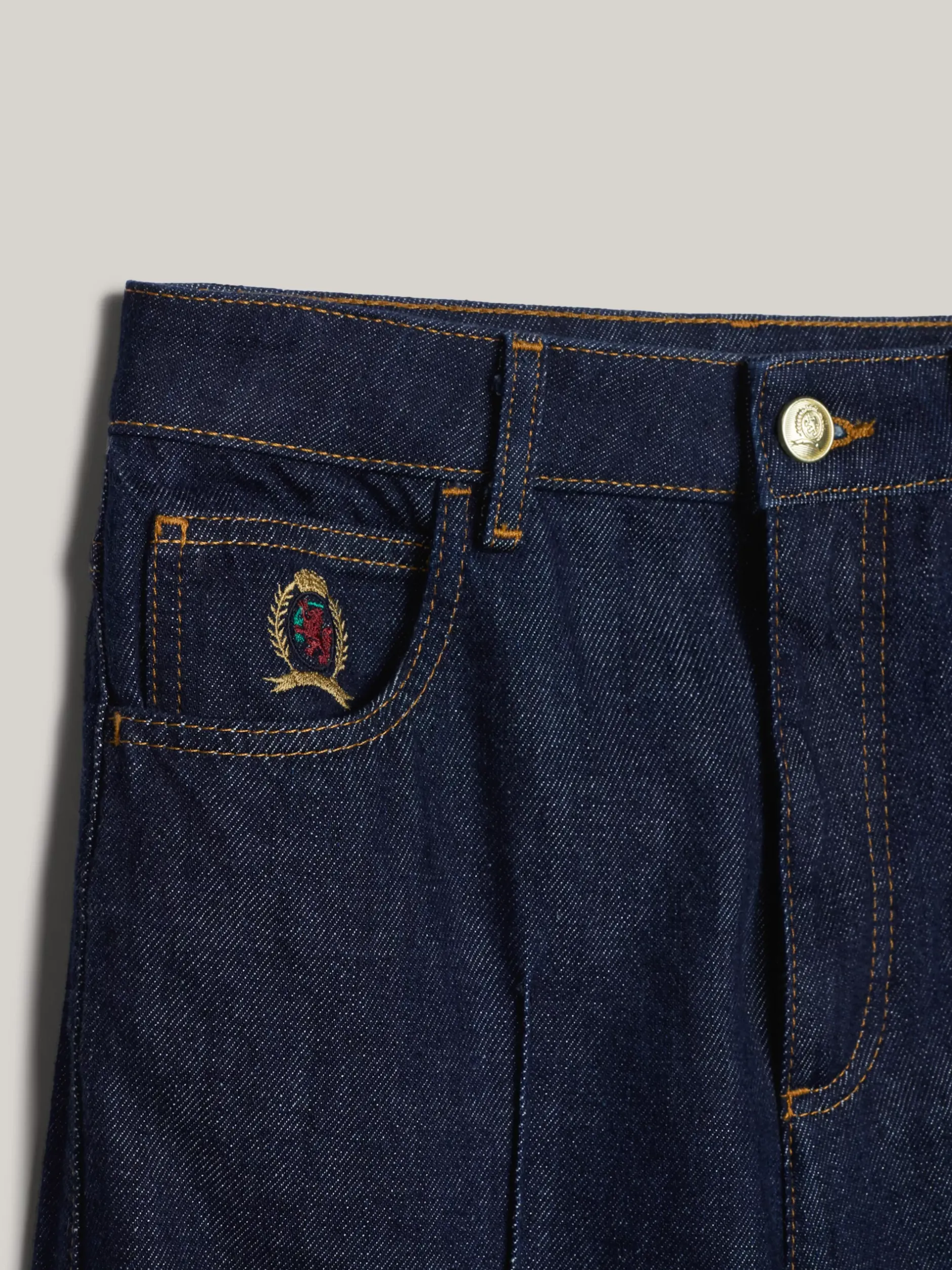 Jeansy*Tommy Hilfiger Jeansy Z Szeroką Nogawką I Wypukłymi Szwami INDIGO DENIM