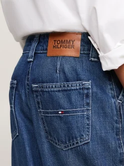 Jeansy*Tommy Hilfiger Jeansy Z Szerokimi Nogawkami I Zaszewkami DARKUSEDLYOCELL