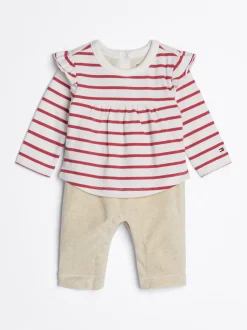 Dziewczynki|Chłopcy*Tommy Hilfiger Jednoczęściowe Ubranko W Paski HERITAGE PINK STRIPE