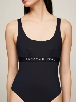 Stroje Kąpielowe*Tommy Hilfiger Jednoczęściowy Kostium Kąpielowy W Kratkę DESERT SKY