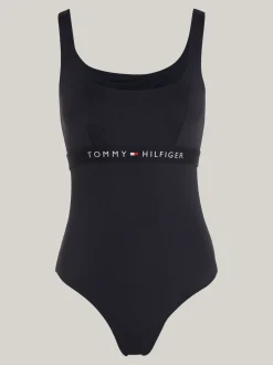 Stroje Kąpielowe*Tommy Hilfiger Jednoczęściowy Kostium Kąpielowy W Kratkę DESERT SKY