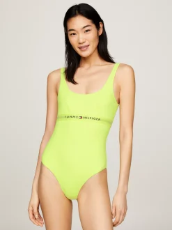 Stroje Kąpielowe*Tommy Hilfiger Jednoczęściowy Kostium Kąpielowy Original FADED LIME
