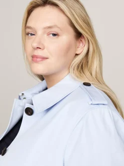 Kurtki & Płaszcze*Tommy Hilfiger Jednorzędowa Kurtka Curve BREEZY BLUE
