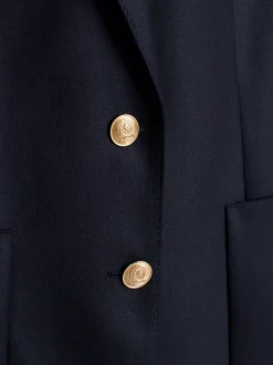 Marynarki*Tommy Hilfiger Jednorzędowa Luźna Marynarka Z Emblematem DESERT SKY