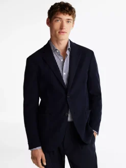 Kurtki & Płaszcze*Tommy Hilfiger Jednorzędowa Marynarka Lardini BLUE
