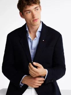 Kurtki & Płaszcze*Tommy Hilfiger Jednorzędowa Marynarka Lardini BLUE