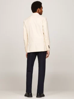Garnitury I Kostiumy|Marynarki*Tommy Hilfiger Jednorzędowa Marynarka Na Co Dzień CLASSIC BEIGE