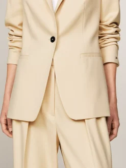 Marynarki*Tommy Hilfiger Jednorzędowa Marynarka O Regularnym Kroju COUNTRY IVORY