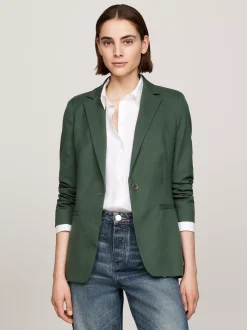 Marynarki*Tommy Hilfiger Jednorzędowa Marynarka O Regularnym Kroju MIDNIGHT MOSS
