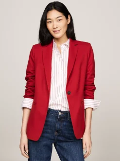 Marynarki*Tommy Hilfiger Jednorzędowa Marynarka O Regularnym Kroju DARK MAGMA