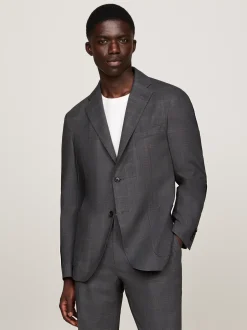 Garnitury I Kostiumy|Marynarki*Tommy Hilfiger Jednorzędowa Marynarka W Kratę GREY