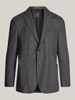 Garnitury I Kostiumy|Marynarki*Tommy Hilfiger Jednorzędowa Marynarka W Kratę GREY