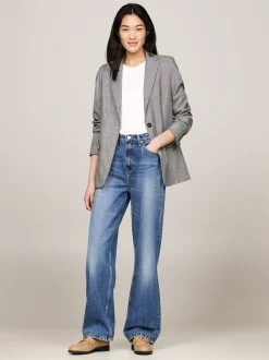 Marynarki*Tommy Hilfiger Jednorzędowa Marynarka W Kratę Księcia Walii GLOBAL STP CHECK/ S/ TEXTURE H GREY