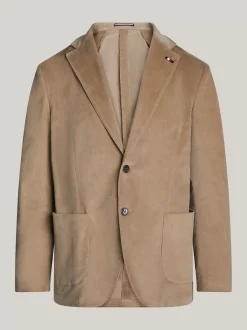 Garnitury I Kostiumy|Marynarki*Tommy Hilfiger Jednorzędowa Marynarka Ze Sztruksu BEIGE