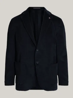 Garnitury I Kostiumy|Marynarki*Tommy Hilfiger Jednorzędowa Marynarka Ze Sztruksu BLUE