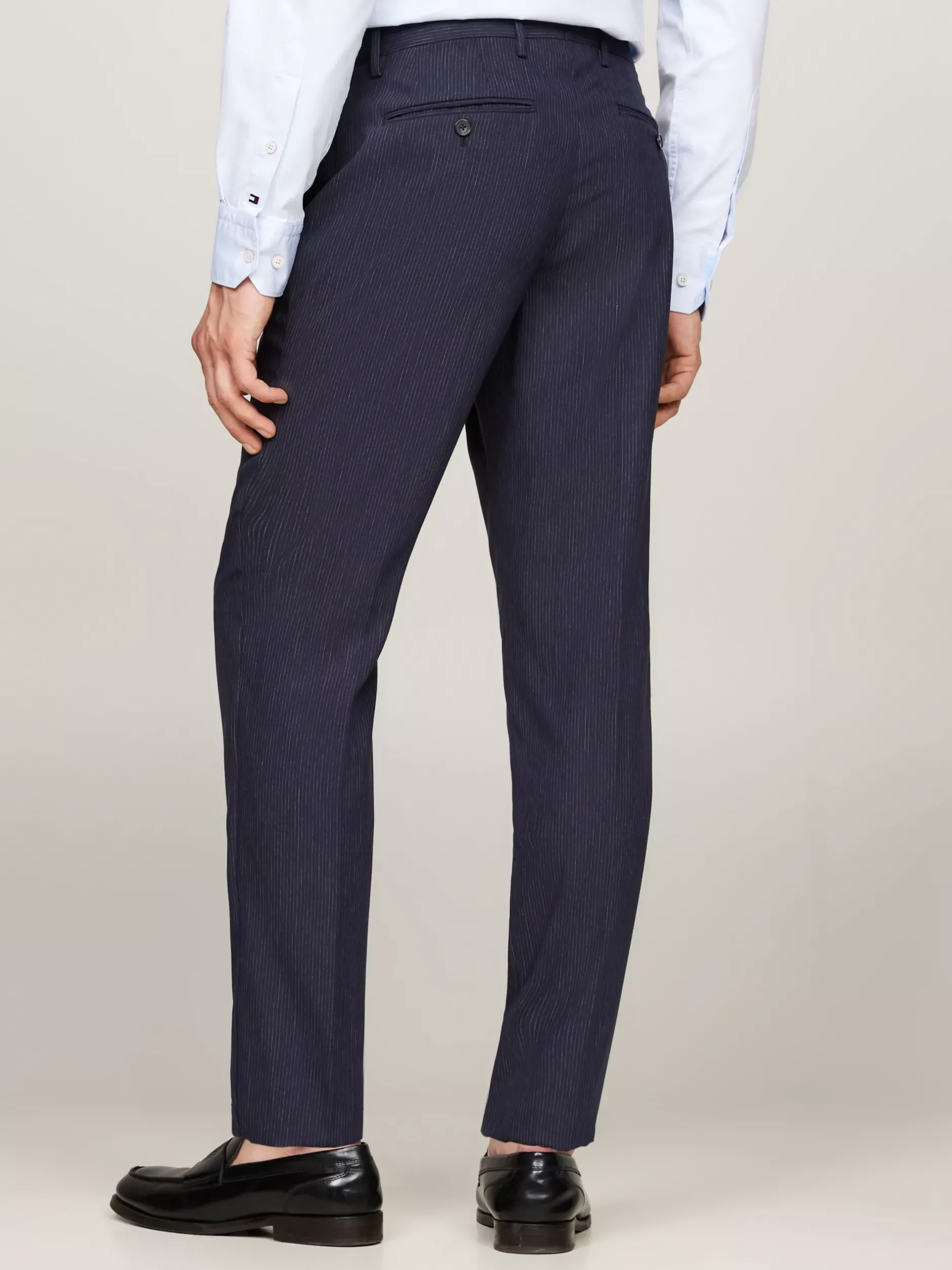 Garnitury I Kostiumy*Tommy Hilfiger Jednorzędowy Dwuczęściowy Garnitur W Prążki BLUE