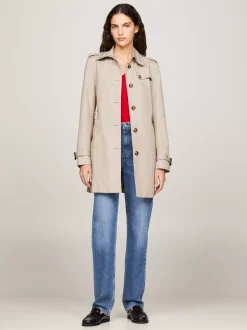 Kurtki & Płaszcze*Tommy Hilfiger Jednorzędowy Trencz MEDIUM TAUPE