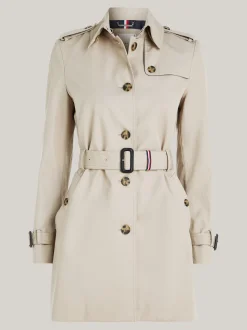 Kurtki & Płaszcze*Tommy Hilfiger Jednorzędowy Trencz MEDIUM TAUPE
