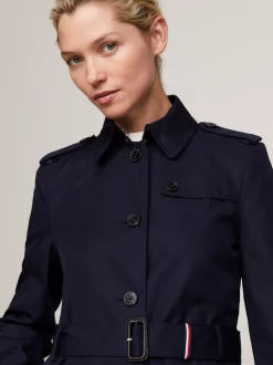Kurtki & Płaszcze*Tommy Hilfiger Jednorzędowy Trencz MIDNIGHT