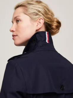 Kurtki & Płaszcze*Tommy Hilfiger Jednorzędowy Trencz MIDNIGHT