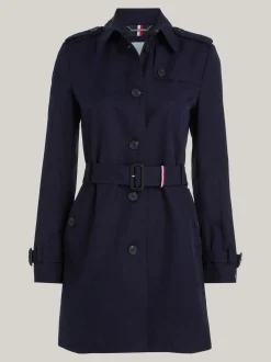 Kurtki & Płaszcze*Tommy Hilfiger Jednorzędowy Trencz MIDNIGHT