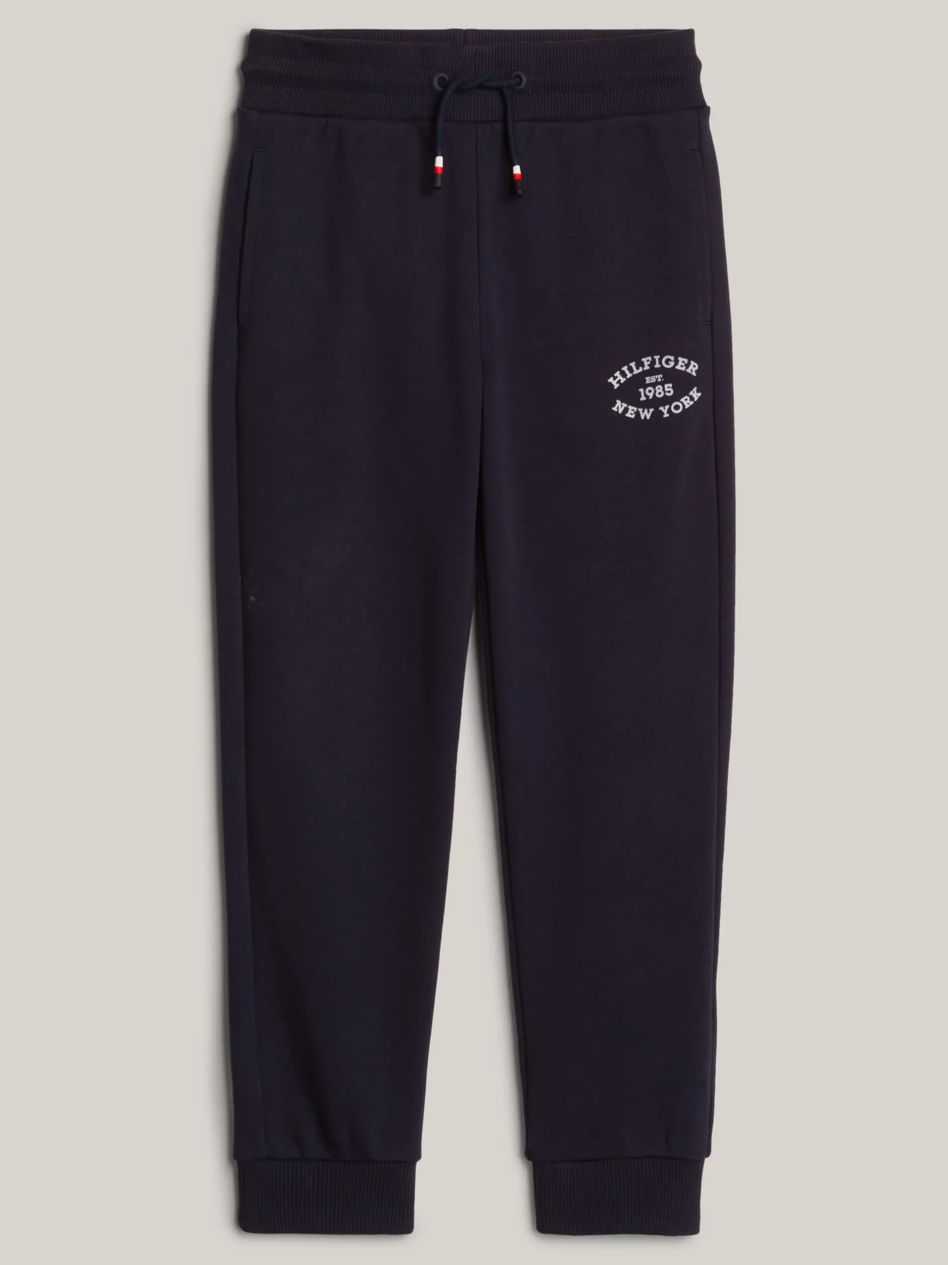 Spodnie I Szorty*Tommy Hilfiger Joggersy Z Flokowanym Logo Hilfiger DESERT SKY