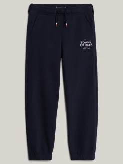 Spodnie I Szorty*Tommy Hilfiger Joggery Adaptive Z Wyhaftowanym Logo DESERT SKY