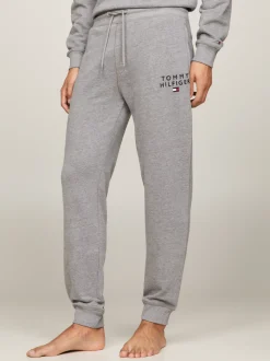 Stroje Domowe*Tommy Hilfiger Joggery Lounge TH Original Z Logo MEDIUM GREY HEATHER