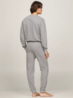 Stroje Domowe*Tommy Hilfiger Joggery Lounge TH Original Z Logo MEDIUM GREY HEATHER