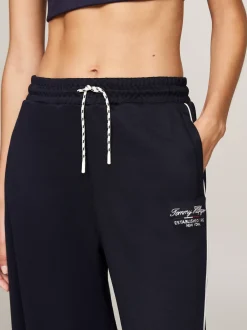 Spodnie*Tommy Hilfiger Joggery Sport Z Szerokimi Nogawkami DESERT SKY