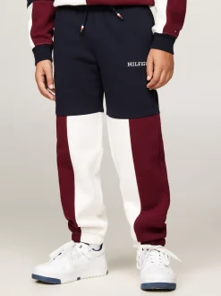 Spodnie I Szorty*Tommy Hilfiger Joggery W Bloki Kolorów Z Mankietami RED WHITE BLUE