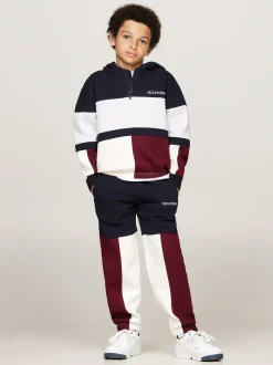 Spodnie I Szorty*Tommy Hilfiger Joggery W Bloki Kolorów Z Mankietami RED WHITE BLUE