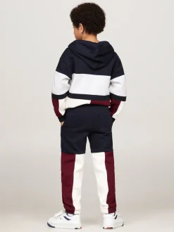 Spodnie I Szorty*Tommy Hilfiger Joggery W Bloki Kolorów Z Mankietami RED WHITE BLUE